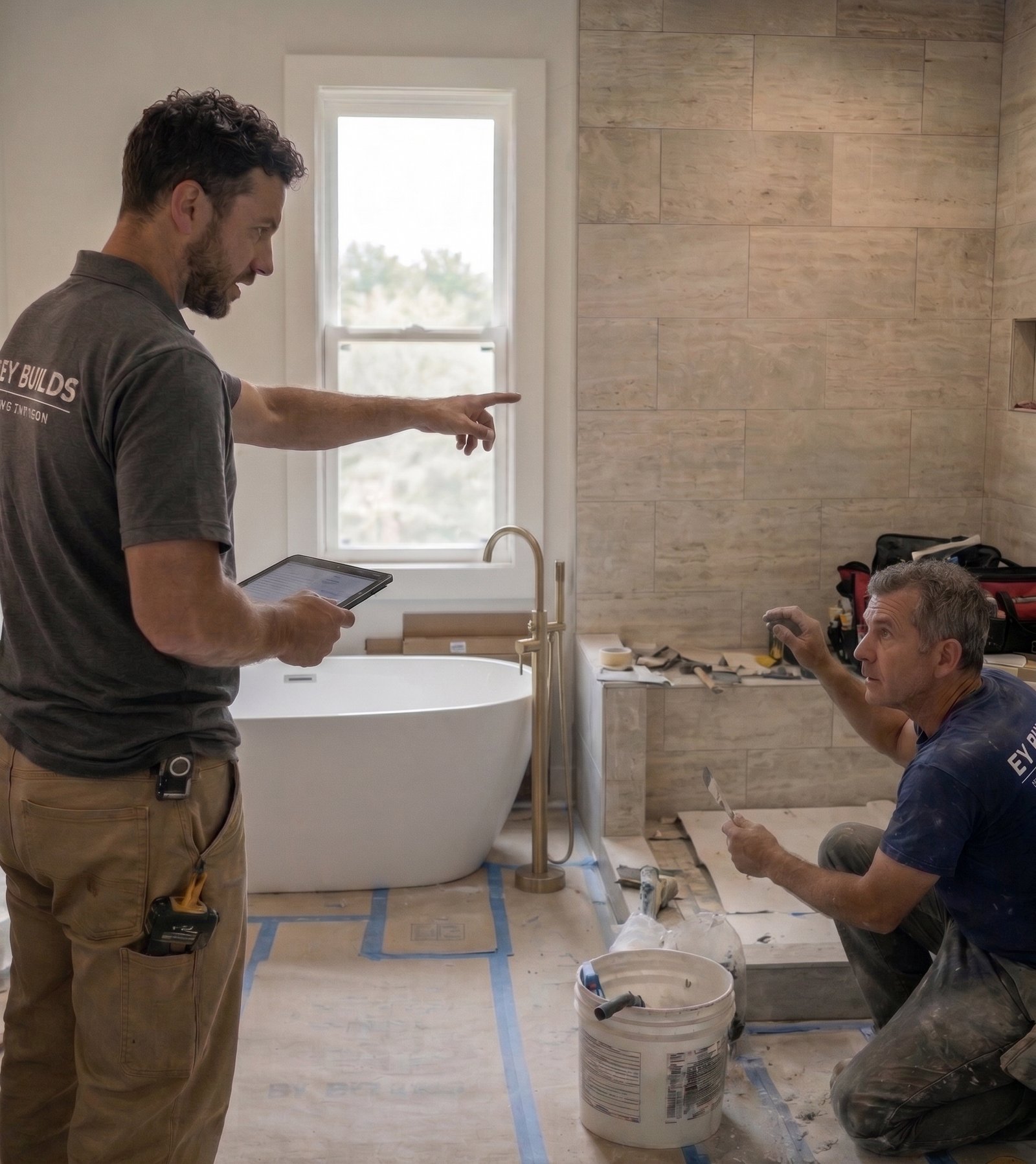 Project management and bathroom construction